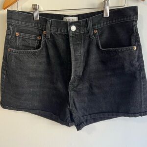 Agolde Women's Black Jean Shorts